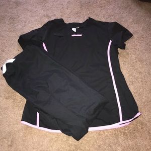 Urbane Scrub Set - Black & Pink